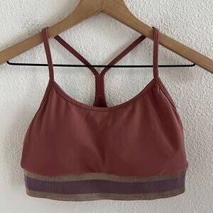 NYLORA Metallic Banded Y Back Sports Bra Medium